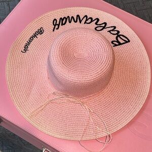 Pink Bahamas Straw Sun Hat!
